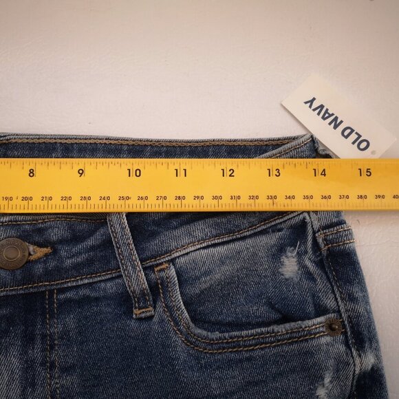 NWT Old Navy Mid Rise Rockstar Super Skinny Ladies Size 6 Blue Jeans - Picture 12 of 14